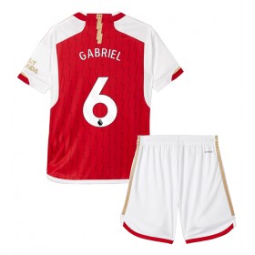 Arsenal Gabriel Magalhaes #6 Hemmakläder Barn 2023-24 Kortärmad (+ Korta byxor)